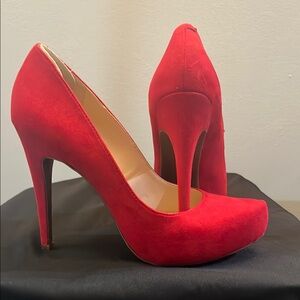 Jessica Simpson Red Platform Stiletto Pumps
